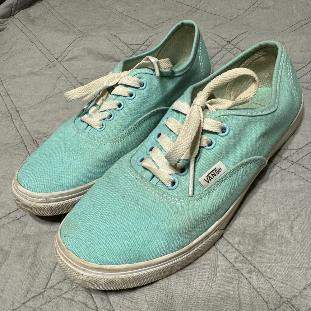 Vans baby blue shoes